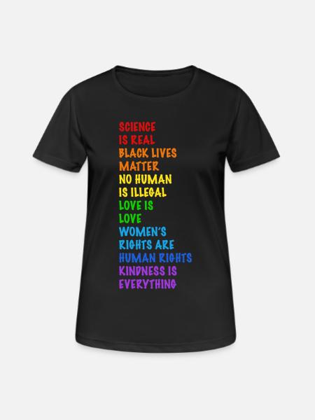 Human Rights! No one is illegal - Women's Breathable T-Shirt - black