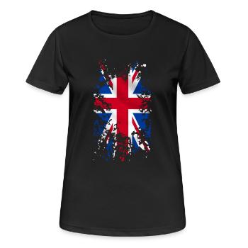 Union Jack - T-shirt respirant Femme - noir - Devant - AI Model Female 172 light (172cm)
