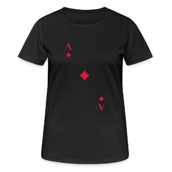 Karo Ass - Frauen T-Shirt atmungsaktiv - Schwarz - Vorne - AI Model Female 172 light (172cm)