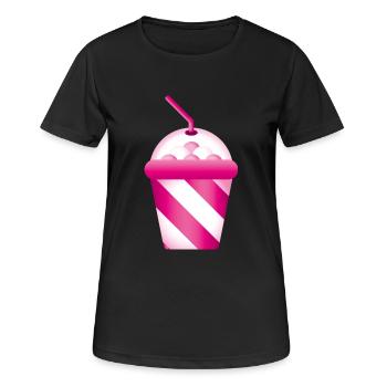Smiley Shake - Frauen T-Shirt atmungsaktiv - Schwarz - Vorne - AI Model Female 172 light (172cm)