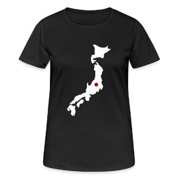 japan - Frauen T-Shirt atmungsaktiv - Schwarz - Vorne - AI Model Female 172 light (172cm)