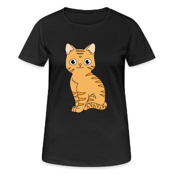 Tabby Cat - Women's Breathable T-Shirt - black - Front - AI Model Female 172 light (172cm)