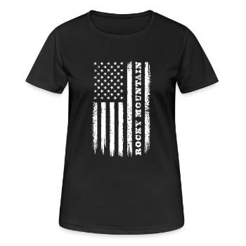 Flag USA Rocky Mountain National Park Gift - Women's Breathable T-Shirt - black - Front - AI Model Female 172 light (172cm)