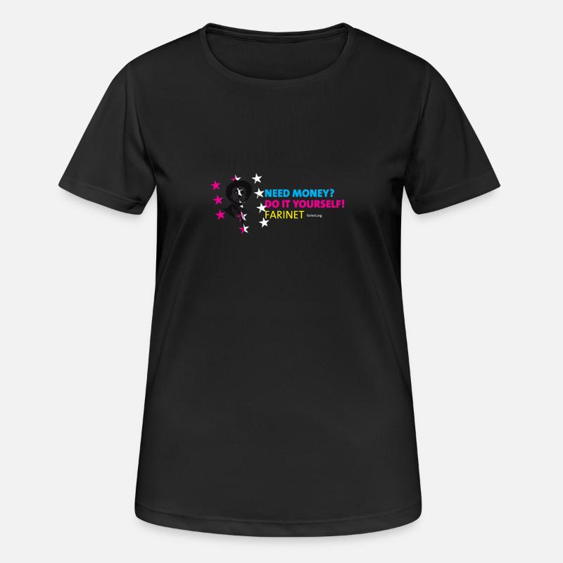 Farinet DIY Horizontal - Women's Breathable T-Shirt - black