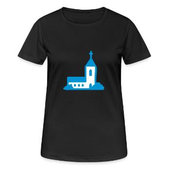 Kirche - 2 - Frauen T-Shirt atmungsaktiv - Schwarz - Vorne - AI Model Female 172 light (172cm)