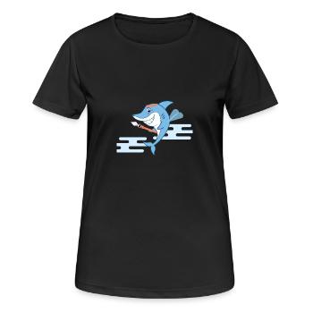 The Shark bodyguard - Women's Breathable T-Shirt - black - Front - AI Model Female 172 light (172cm)