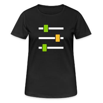 Console de mixage - T-shirt respirant Femme - noir - Devant - AI Model Female 172 light (172cm)