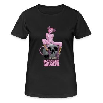She-Devil 3 - Frauen T-Shirt atmungsaktiv - Schwarz - Vorne - AI Model Female 172 light (172cm)