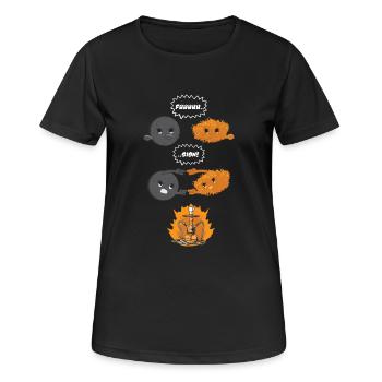 Shisha - Fusion haaa! - Frauen T-Shirt atmungsaktiv - Schwarz - Vorne - AI Model Female 172 light (172cm)