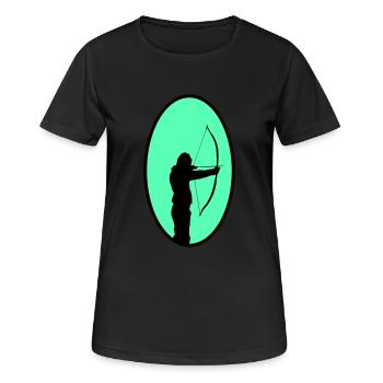 archer - T-shirt respirant Femme - noir - Devant - AI Model Female 172 light (172cm)