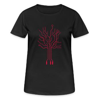 Cyber Symbol - Women's Breathable T-Shirt - black - Front - AI Model Female 172 light (172cm)