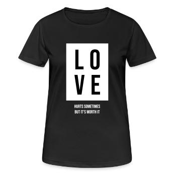 Love hurts - Women's Breathable T-Shirt - black - Front - AI Model Female 172 light (172cm)