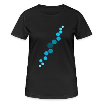 Bulles bleues - T-shirt respirant Femme - noir - Devant - AI Model Female 172 light (172cm)
