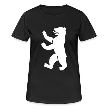Berliner Bär - Frauen T-Shirt atmungsaktiv - Schwarz - Vorne - AI Model Female 172 light (172cm)