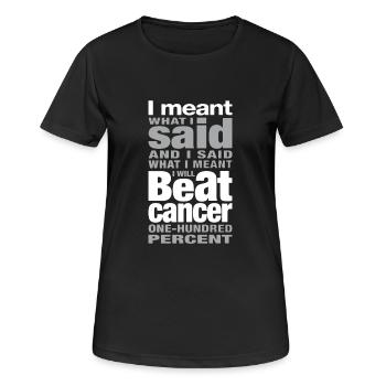 Battre le cancer - T-shirt respirant Femme - noir - Devant - AI Model Female 172 light (172cm)