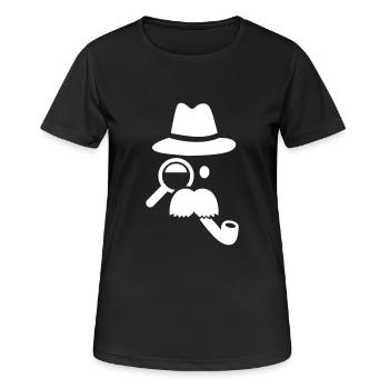 Detective - T-shirt respirant Femme - noir - Devant - AI Model Female 172 light (172cm)