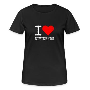 Dividenden I Love Dividends Ich Liebe Aktien Börse - Frauen T-Shirt atmungsaktiv - Schwarz - Vorne - AI Model Female 172 light (172cm)