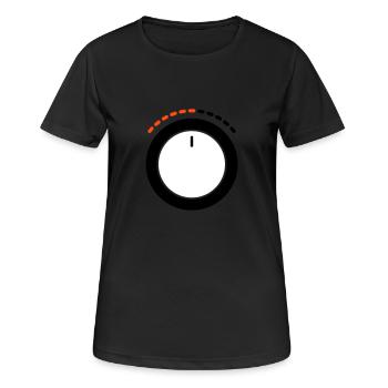 Régulateurs Power Tuner niveau d'écoute Contrôle du volume - T-shirt respirant Femme - noir - Devant - AI Model Female 172 light (172cm)