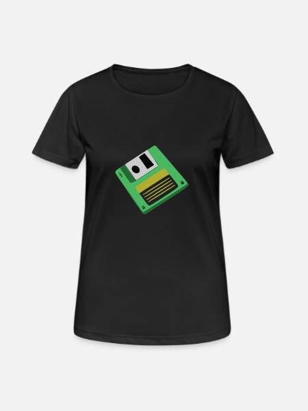 diskette - Women's Breathable T-Shirt - black
