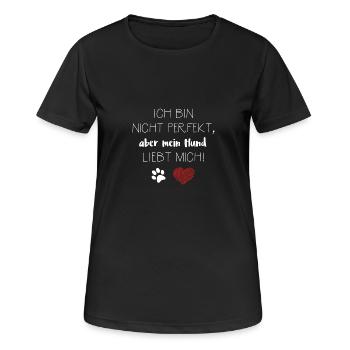 Hund Hunde Labrador Bulldogge Mops Geschenk Liebe - Frauen T-Shirt atmungsaktiv - Schwarz - Vorne - AI Model Female 172 light (172cm)