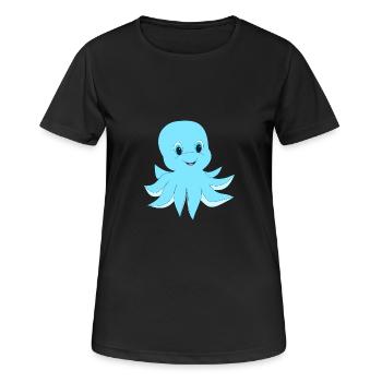 calmars bébé - T-shirt respirant Femme - noir - Devant - AI Model Female 172 light (172cm)