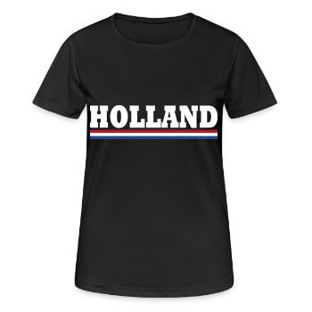 Holland flagge - Frauen T-Shirt atmungsaktiv - Schwarz - Vorne - AI Model Female 172 light (172cm)
