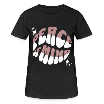 Peace of Mind – Relaxation, Mindfulness & Inner - Women's Breathable T-Shirt - black - Front - AI Model Female 172 light (172cm)
