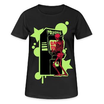 Salut-score - T-shirt respirant Femme - noir - Devant - AI Model Female 172 light (172cm)