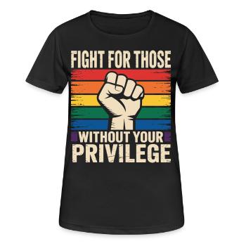 Without Your Privileges LGBTQ Rights - Women's Breathable T-Shirt - black - Front - AI Model Female 172 light (172cm)