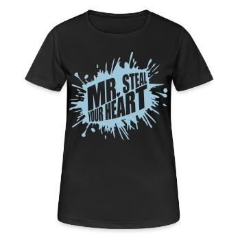Mr steal your heart - Women's Breathable T-Shirt - black - Front - AI Model Female 172 light (172cm)