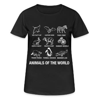 animaux - T-shirt respirant Femme - noir - Devant - AI Model Female 172 light (172cm)