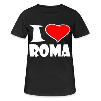 I Love Roma - Frauen T-Shirt atmungsaktiv - Schwarz - Vorne - AI Model Female 172 light (172cm)