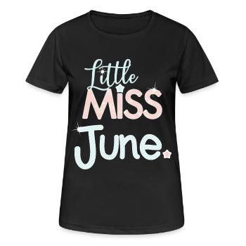 Fille d'anniversaire de juin Mlle June - T-shirt respirant Femme - noir - Devant - AI Model Female 172 light (172cm)