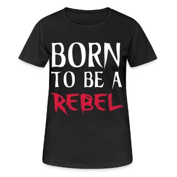 Rebel - T-shirt respirant Femme - noir - Devant - AI Model Female 172 light (172cm)