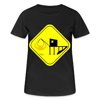 cabane de pecheur - T-shirt respirant Femme - noir - Devant - AI Model Female 172 light (172cm)