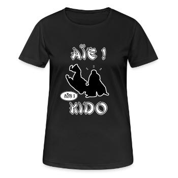 OUI! KIDO - WORDS OF WORDS - FRANCOIS VILLE - Women's Breathable T-Shirt - black - Front - AI Model Female 172 light (172cm)