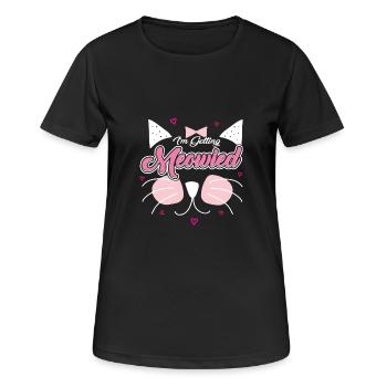 BRIDAL JEUNE FILLE PARTENAIRE T-SHIRT DRÔLE IDÉE - T-shirt respirant Femme - noir - Devant - AI Model Female 172 light (172cm)