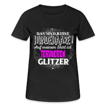 TERVUEREN - Glitzer - Frauen T-Shirt atmungsaktiv - Schwarz - Vorne - AI Model Female 172 light (172cm)