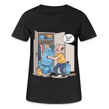 Juste une goutte d’eau... - T-shirt respirant Femme - noir - Devant - AI Model Female 172 light (172cm)