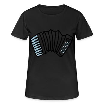 accordeon - T-shirt respirant Femme - noir - Devant - AI Model Female 172 light (172cm)