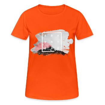 Adventure - T-shirt respirant Femme - orange néon - Devant - AI Model Female 172 dark (172cm)