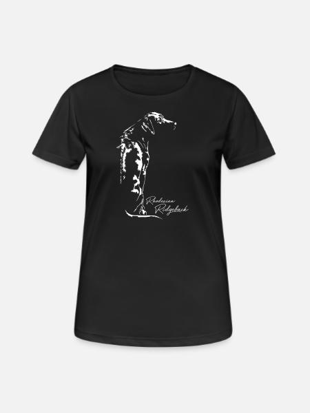 RHODESIAN RIDGEBACK RR Hundeportrait Wilsigns - Frauen T-Shirt atmungsaktiv - Schwarz