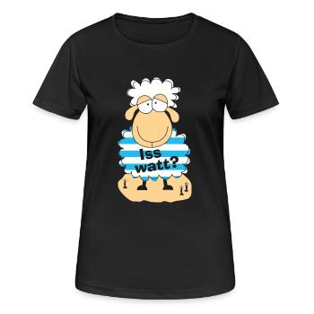Iss watt? - Frauen T-Shirt atmungsaktiv - Schwarz - Vorne - AI Model Female 172 light (172cm)