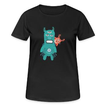 hallowee n581 - Frauen T-Shirt atmungsaktiv - Schwarz - Vorne - AI Model Female 172 light (172cm)