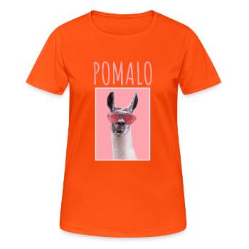 POMALO MAJICA - Frauen T-Shirt atmungsaktiv - Neonorange - Vorne - AI Model Female 172 dark (172cm)