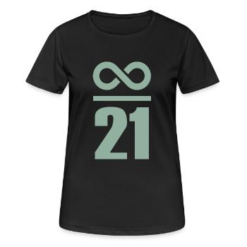 Infinite by 21 million Bitcoin - Women's Breathable T-Shirt - black - Front - AI Model Female 172 light (172cm)