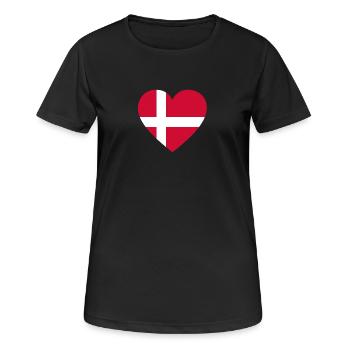 Love Liebe geschenk denmark daenemark - Frauen T-Shirt atmungsaktiv - Schwarz - Vorne - AI Model Female 172 light (172cm)