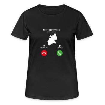 Call Mobile Phone - Women's Breathable T-Shirt - black - Front - AI Model Female 172 light (172cm)