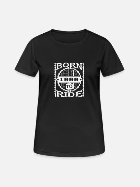 born ride birthday biker gift bike 1999 - Women's Breathable T-Shirt - black