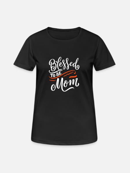 Gesegnete Mama Blessed Mom Schwanger Pregnant - Women's Breathable T-Shirt - black